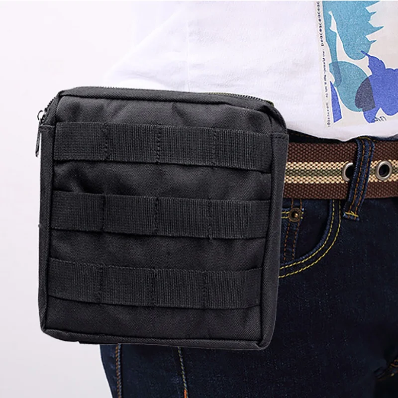 

Pouch Nylon Molle Bag Tactical Waist EDC Bag Gear Survival Waterproof Back Waist Outdoor Utility Case Molle Phone Pouch
