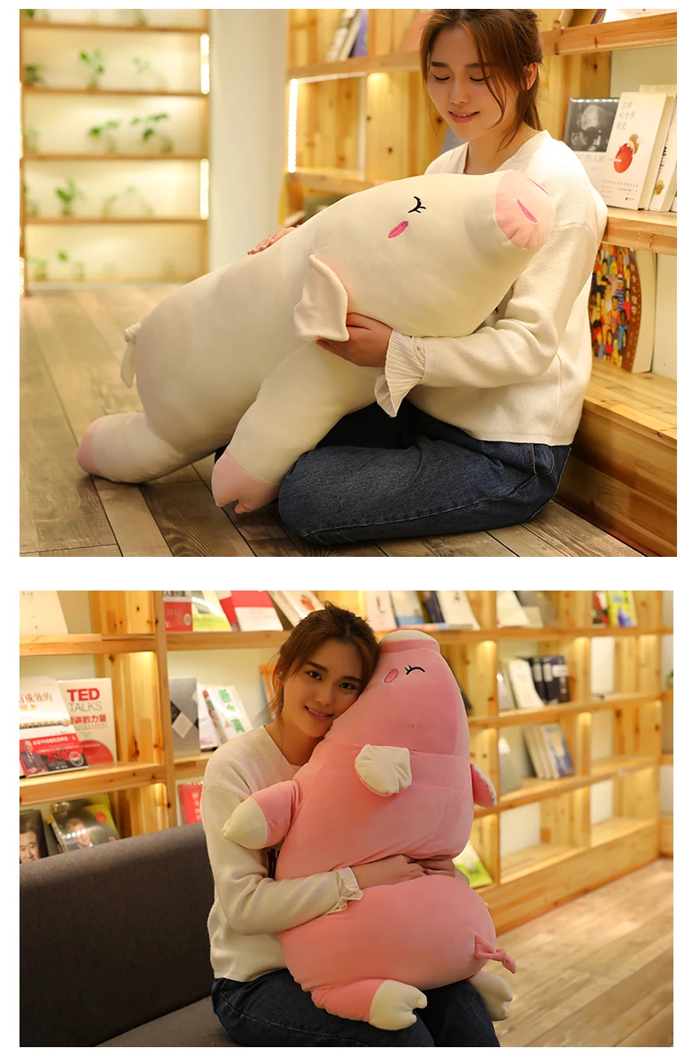 kawaii pink pig doll toy big soft sleeping pillow for girl gift 39inch 100cm DY50716 (9)