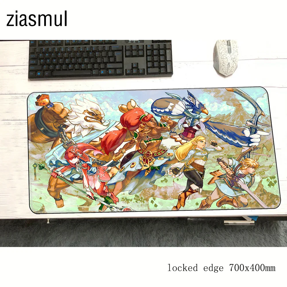 Zelda padmouse 700x400x3 мм игровой коврик для мыши с обработанным краем большой коврик для мыши геймер компьютерный стол высококлассный коврик notbook mousemate pc