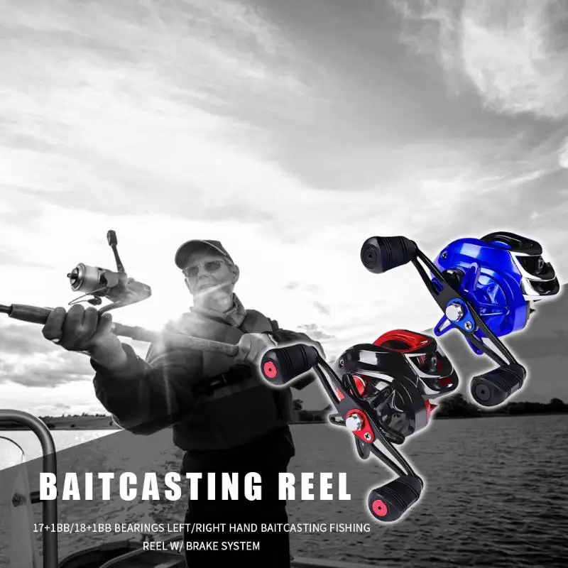 17+ 1BB/18+ 1BB подшипники baitcasing катушка с тормозной системой рыболовные снасти