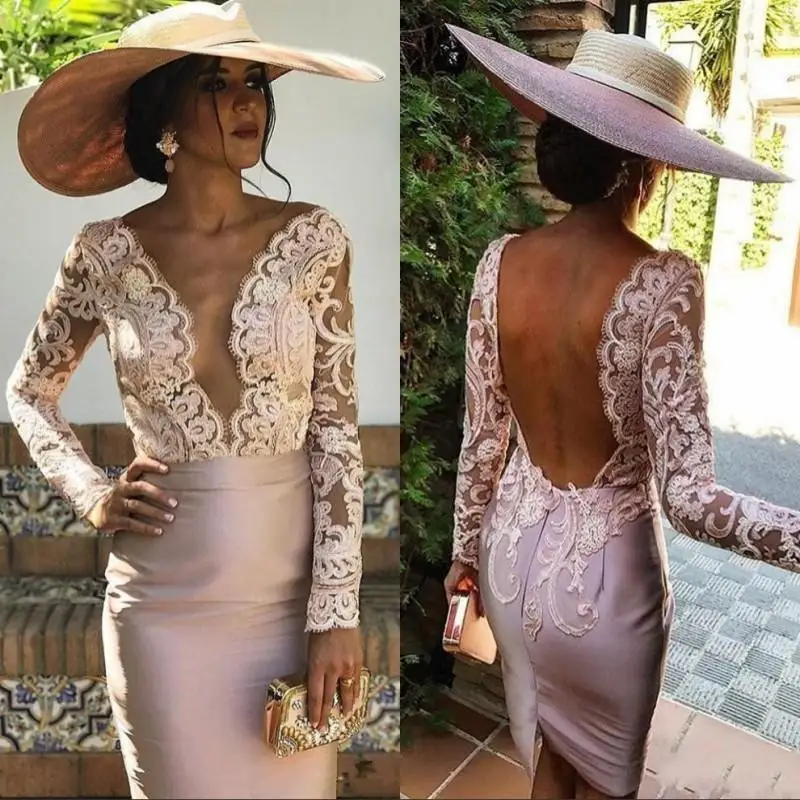 Blush Moeder Van De Bruid Jurken Voor Bruiloft V-hals Lange Mouw Vrouwen Jurk Plus Size Cocktail Jurken Blush Moeder Van De Bruid Jurken Voor Bruiloft V-hals Lange Mouw Vrouwen Jurk Plus Size Cocktail Jurken