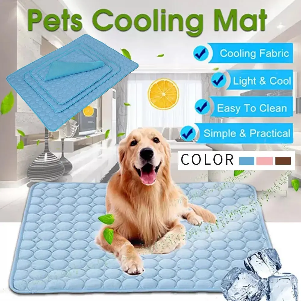 Chilly Mat Cooling Pet Dog Cat Sleep Bed Indoor Summer Cool Gel Pad Mats Cooler