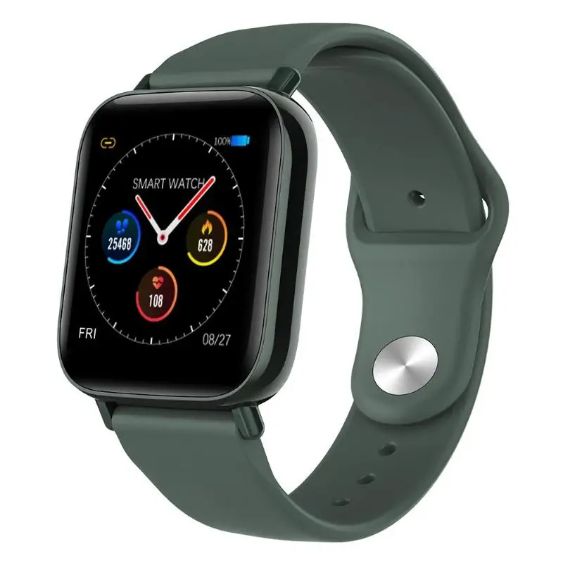 Army Green Многофункциональный браслет часы монитор сердечного ритма полный сенсорный экран контроль сна ежедневный напоминание умный Браслет - Цвет: Army Green