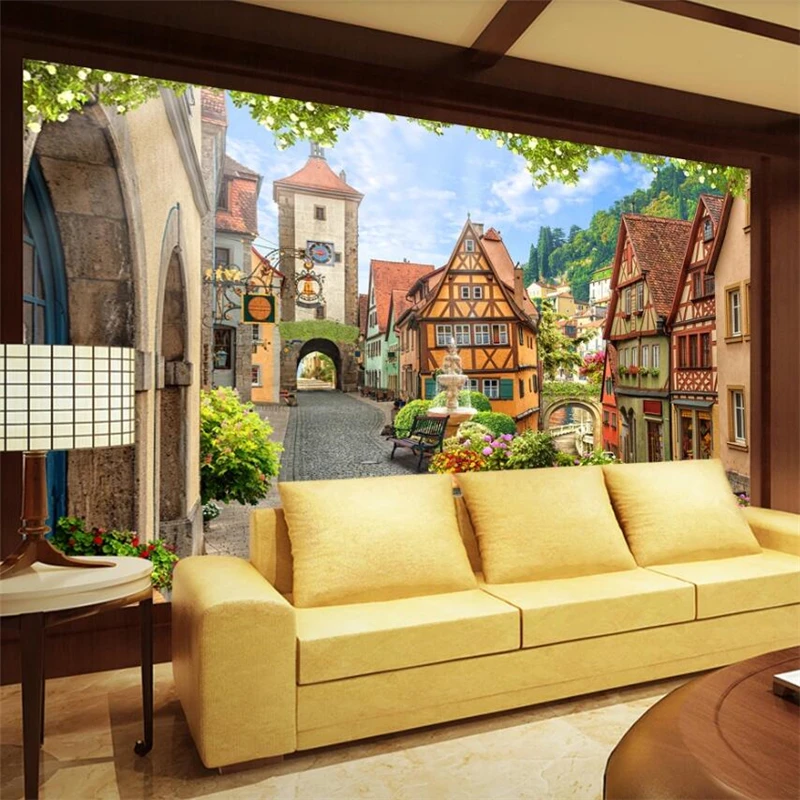 

Wellyu индивидуальные большие фрески творческий дом улучшение итальянский город улица обои «Пейзаж» Обои