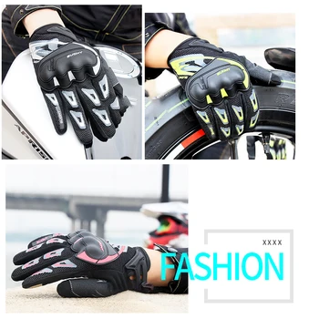 

Touchscreen Motorcycle Hard Knuckle Full Finger Gloves Summer Breathable Racing Biker Riding Motorbike Moto Motocross Gloves