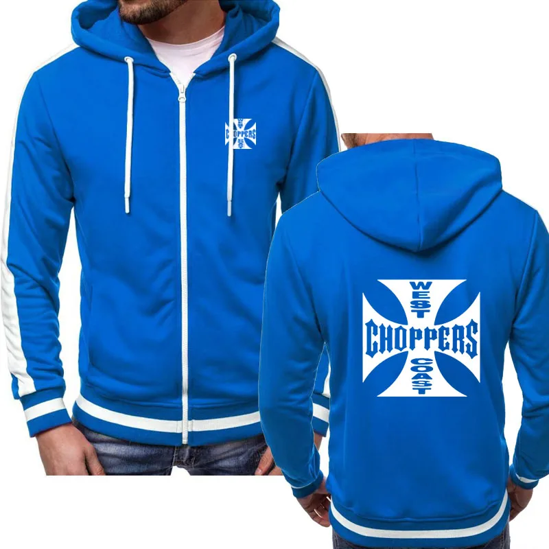 

Spring Autumn Harajuku Sweatshirt West Coast Choppers Hoodies Men Streetwear Fleece Zipper Jacket Men Hip Hop Harajuku