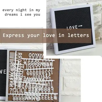 

Felt Letter Board 25*25cm 143 Letters Numbers Creative Message Board Bulletin Board Black White Home Decal Party Decoration