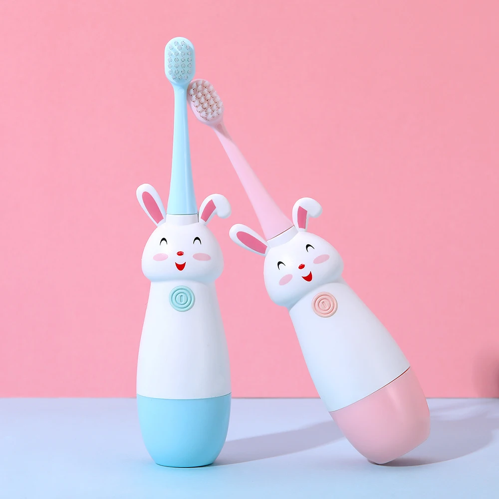 Fashion Children Sonic Electric Toothbrush Cartoon Pattern Electric Teeth Tooth Brush For Kids with Soft Replacement Head Cute