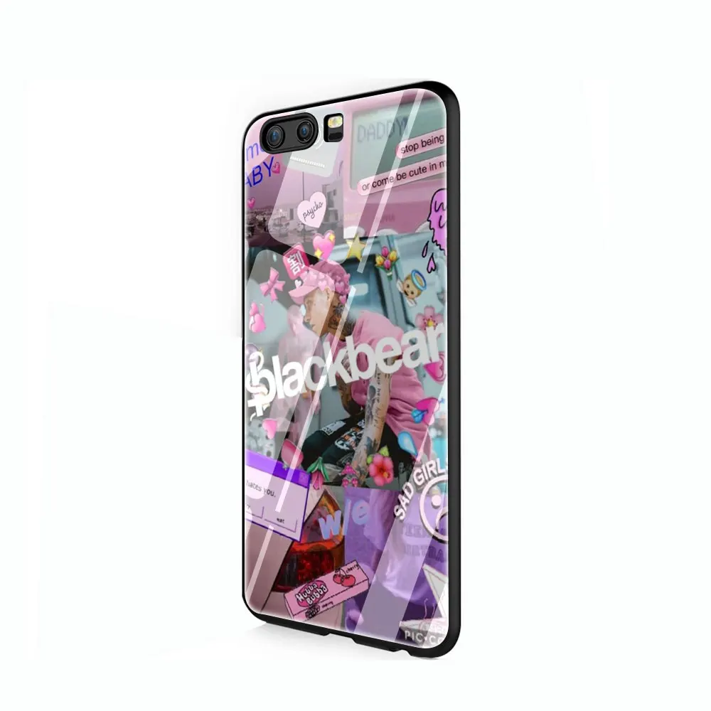 EWAU Blackbear закаленное стекло чехол для телефона huawei mate P 10 20 30 Lite Pro Y9 Honor 8X 7A - Цвет: G1