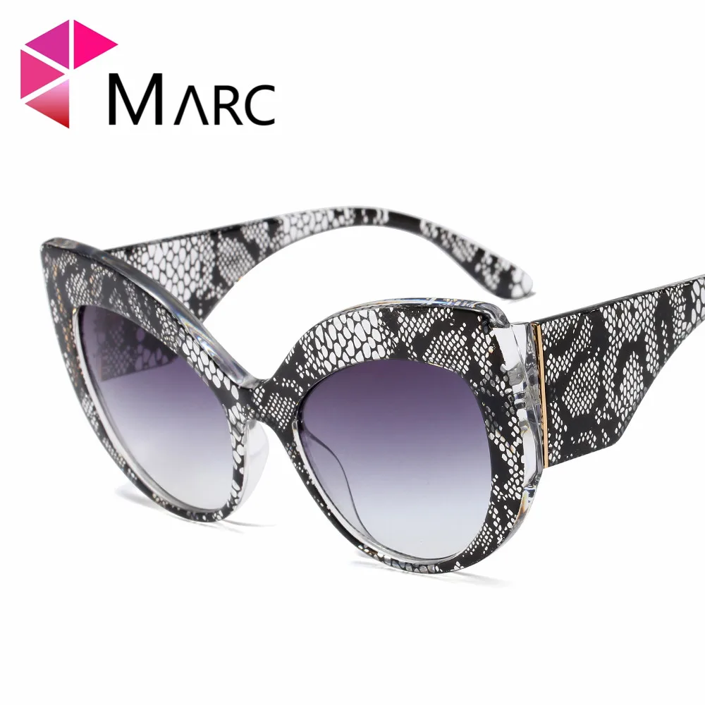 Марка UV400 2018NEW женские мужские модные солнцезащитные очки градиентные пластиковые очки gafas Sol полимерные очки в леопардовой оправе cat - Цвет линз: C2
