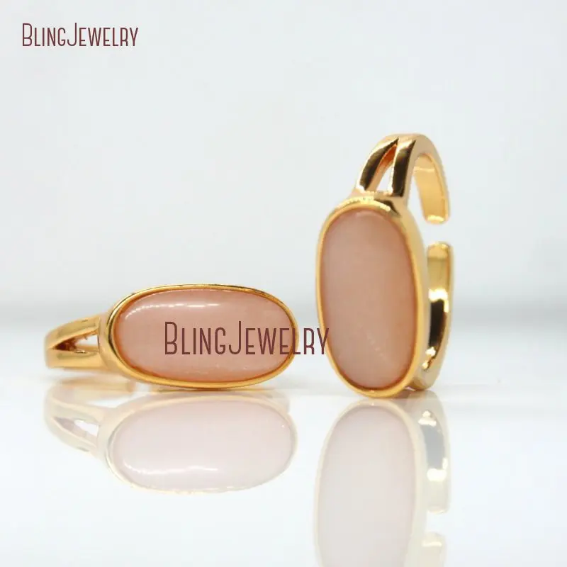 

Sunstone Stone Ring Gold Bezel Ring Gold Filled Silver Adjustable Band Ring RM28235