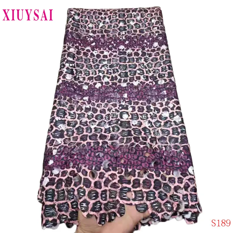 African Lace Fabric High Quality Lace Printing Flower Cord Lace Punch cotton Fabric For Nigerian Wedding lace fabric S190