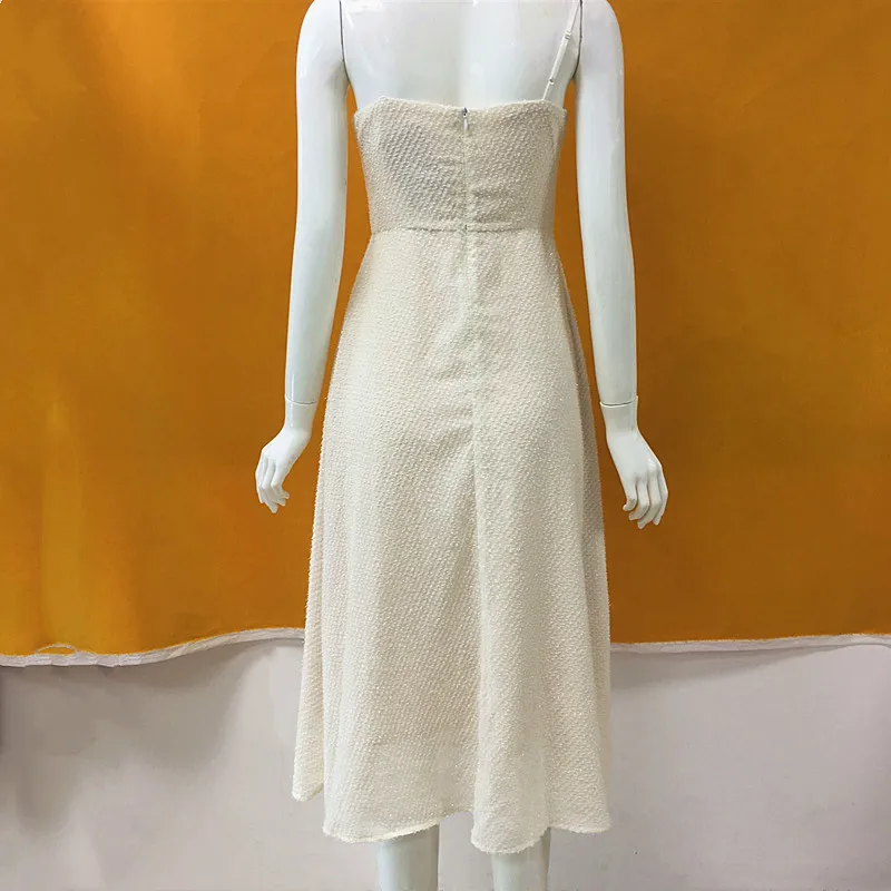 Новое модное женское платье без рукавов с вышивкой