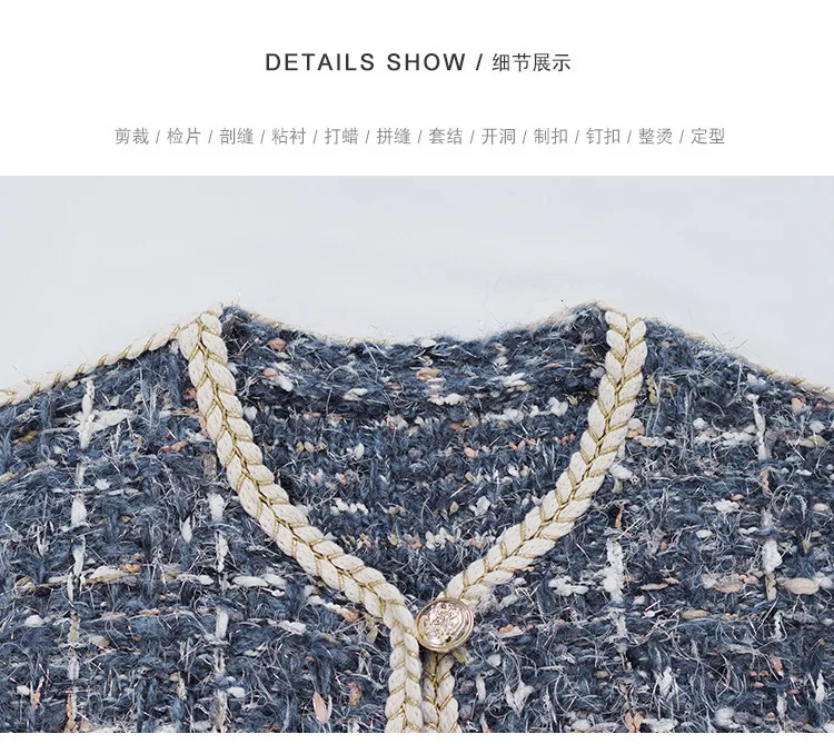 TVVOVVIN Autumn Concise Small Real Easy Long Sleeve Single Row Buckle Hemp Flowers Edge Sweater For Girl Woman ZX164
