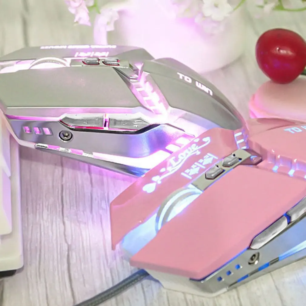 Механическая металлическая мышь для макросъемки, Usb светильник, игровая мышь Rgb, аксессуары для компьютера