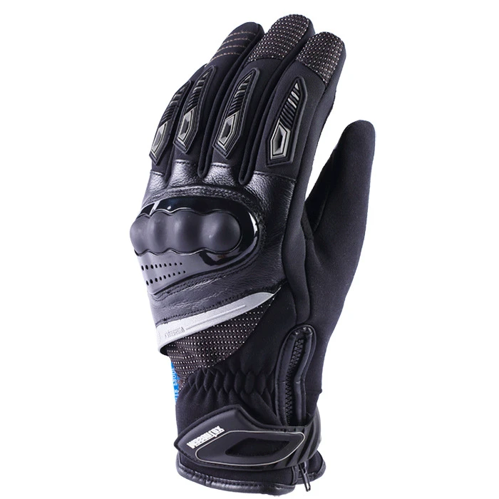Masontex мотоциклетные перчатки Зимние перчатки для мотокросса ветрозащитные водонепроницаемые перчатки для сенсорного экрана Guantes Moto для мужчин и женщин - Цвет: M37D black