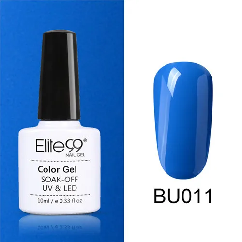 BU011 Elite99 10 мл УФ гель лак для ногтей Набор для маникюра геллак Полупостоянный Гибридный лак для ногтей арт от Prime белый гель лак для ногтей - Цвет: BU011