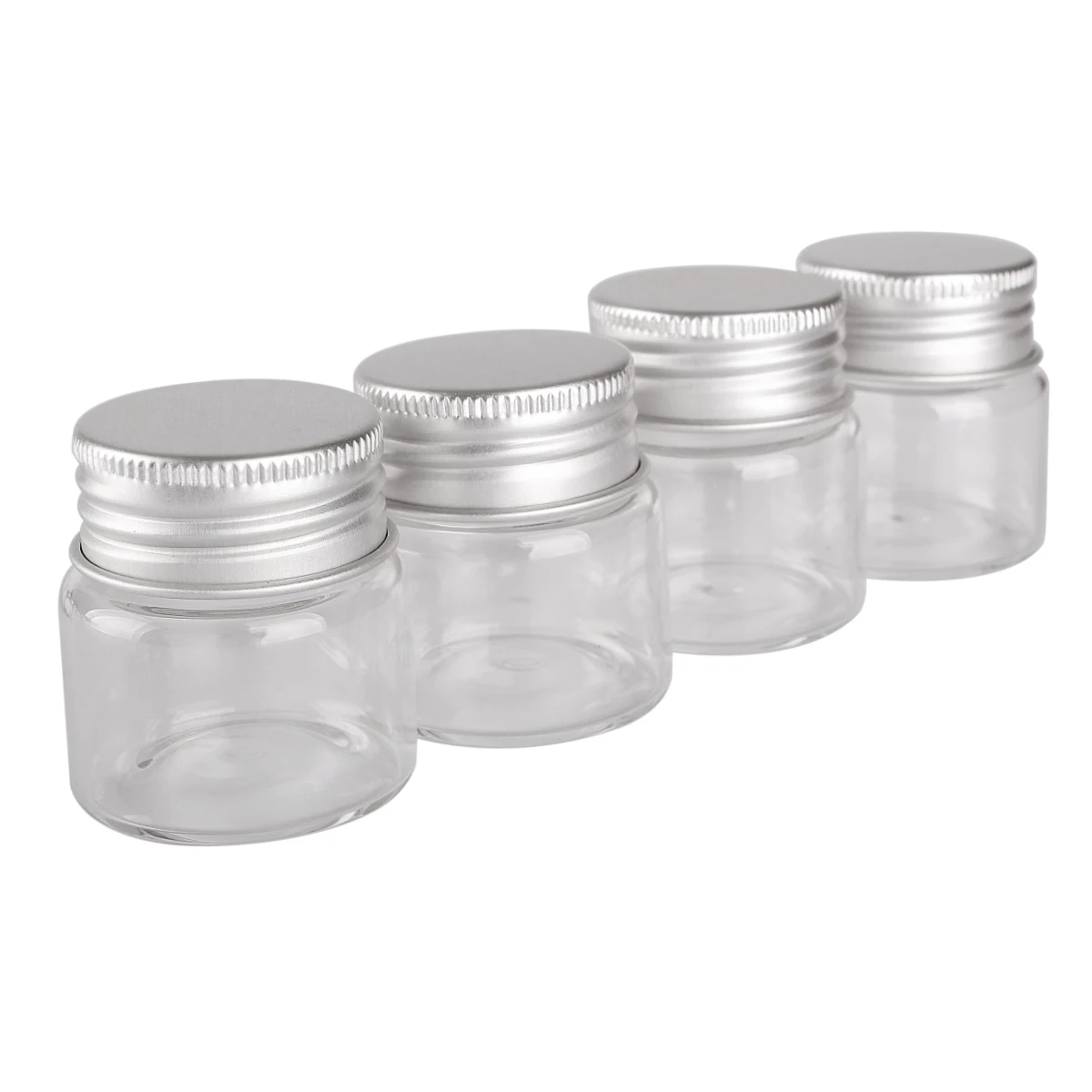 3pcs 20ml 37*40mm Glass Bottles with Aluminum Lids Spice Jars Storage Bottles Pill Container Candy bottles 4