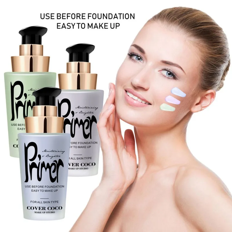Brighten Foundation праймер Косметическая основа для лица основа для макияжа жидкая матовая тонкие линии контроль маслом крем для лица макияж
