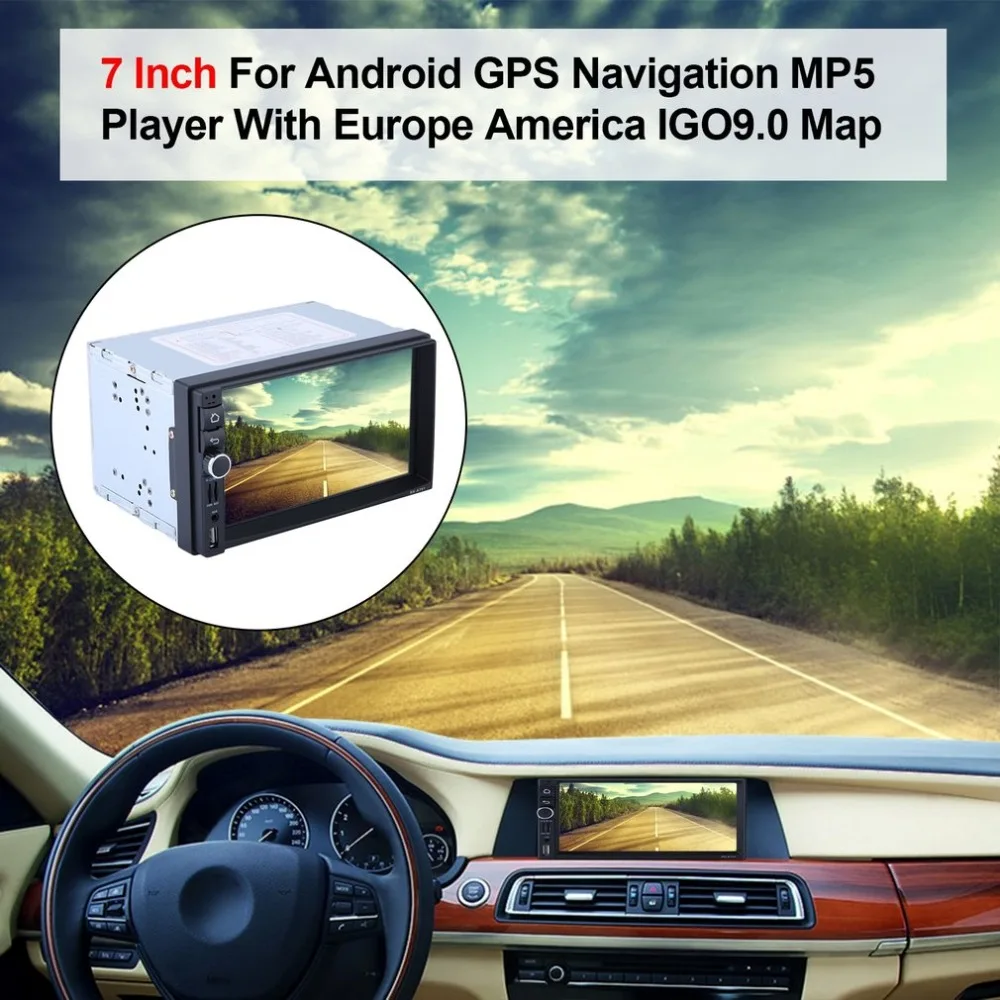 7-дюймовый автомобильный Радио для Android транспортное средство Music Player gps навигации RK-701 4 ядра MP5 плеер со в европейском и американском стиле IGO9.0 карта