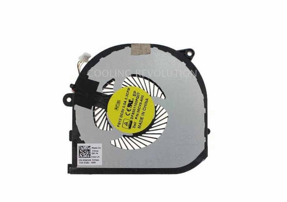 New For Dell Xps 15 9550 0hyy21 036cv9 Fg12 Dfs501105pq0t 36cv9-a00 Cooling Fan - Fans & Cooling - AliExpress