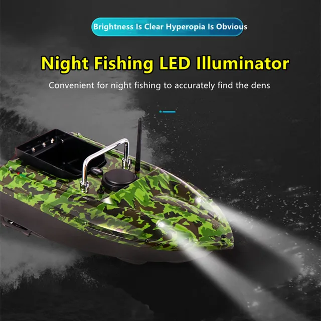 Smart Fixed Speed Cruise Radio Remote Control Fishing Bait Boat 1.5KG 500M Dual Night Light Lure Fishing RC Bait Boat Fishing 2