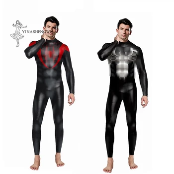 

Cosplay Costumes Anime Black Spiderman Superhero Adult Halloween Clothing Spider-Man Jumpsuits Clothing Spider Man Bodysuit Suit