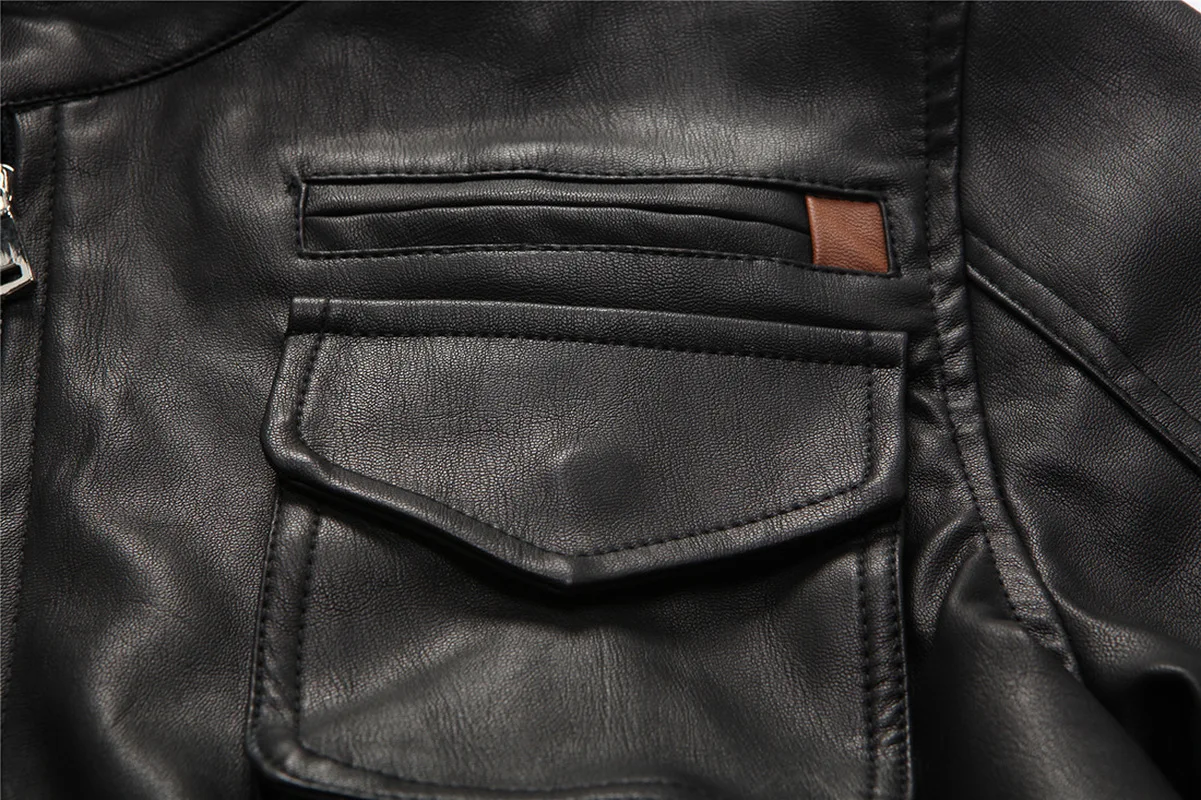 Мужская кожаная куртка с капюшоном большого размера Chaqueta De Cuero Para Hombre 2020|Куртки из