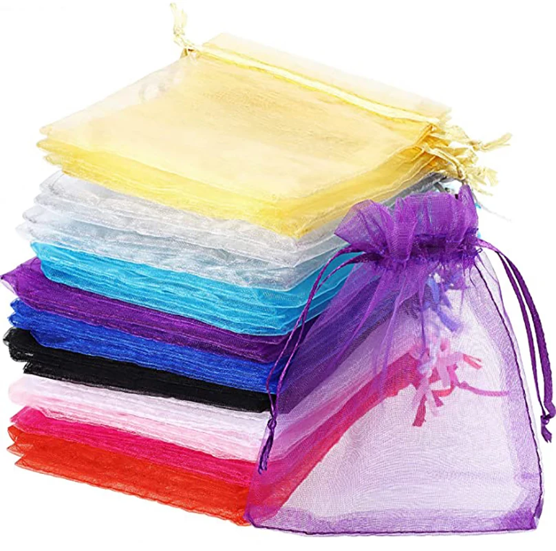 50pcs/lot 7x9cm 9x12cm Drawstring Organza Bags Jewelry Packaging Bags Candy Wedding Birthday Bags Gifts Pouches Sweets Pouches 10pcs adjustable organza bags 7x9cm 9x12cm jewelry packaging bags wedding birthday drawstring pouches christmas gift bags