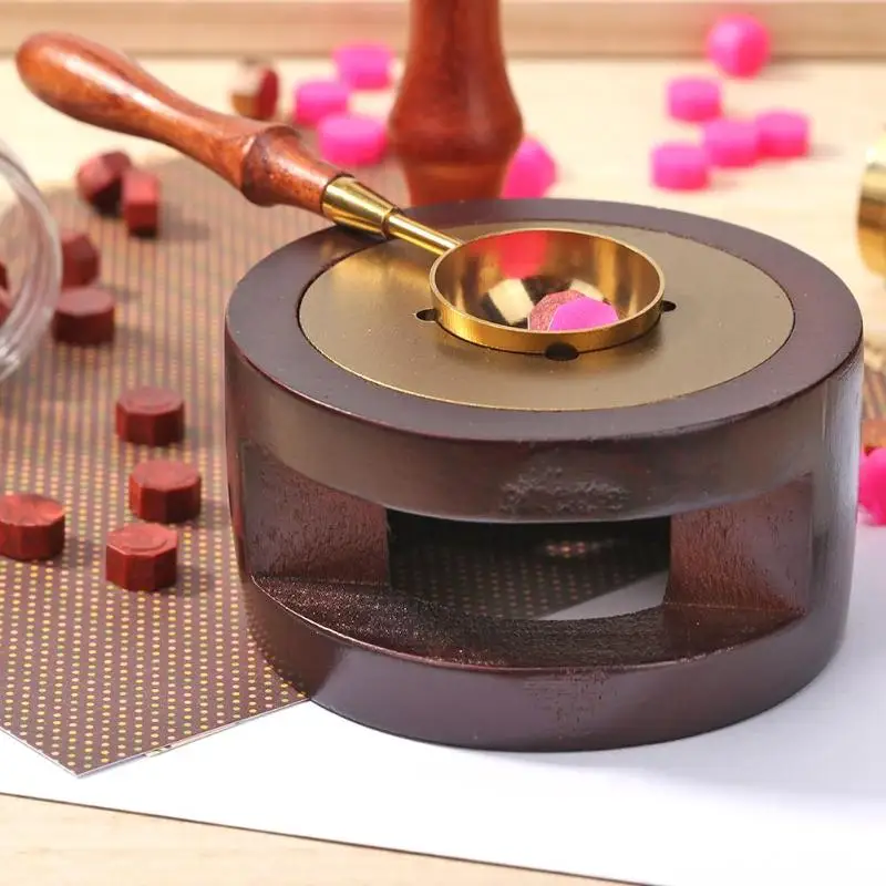

Wooden Wax Warmer Melting Heater Wax Sticks Beads Melting Glue Furnace Tools Hexagon Stove Pot Fire Paint Stamp Tool