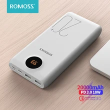 ROMOSS – batterie externe Portable SW20 Pro Quick Charge 3.0, 20000mAh, USB C, pour Xiaomi, iPhone, Huawei