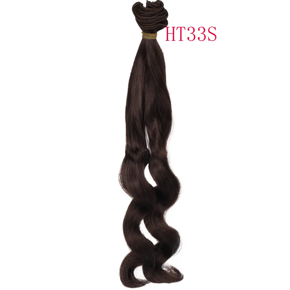 Russian Handmade Doll Hair 25 cm High Temperature Curly Hair for 1/3 1/4 1/6 BJD DIY Curly Doll Wigs Tree