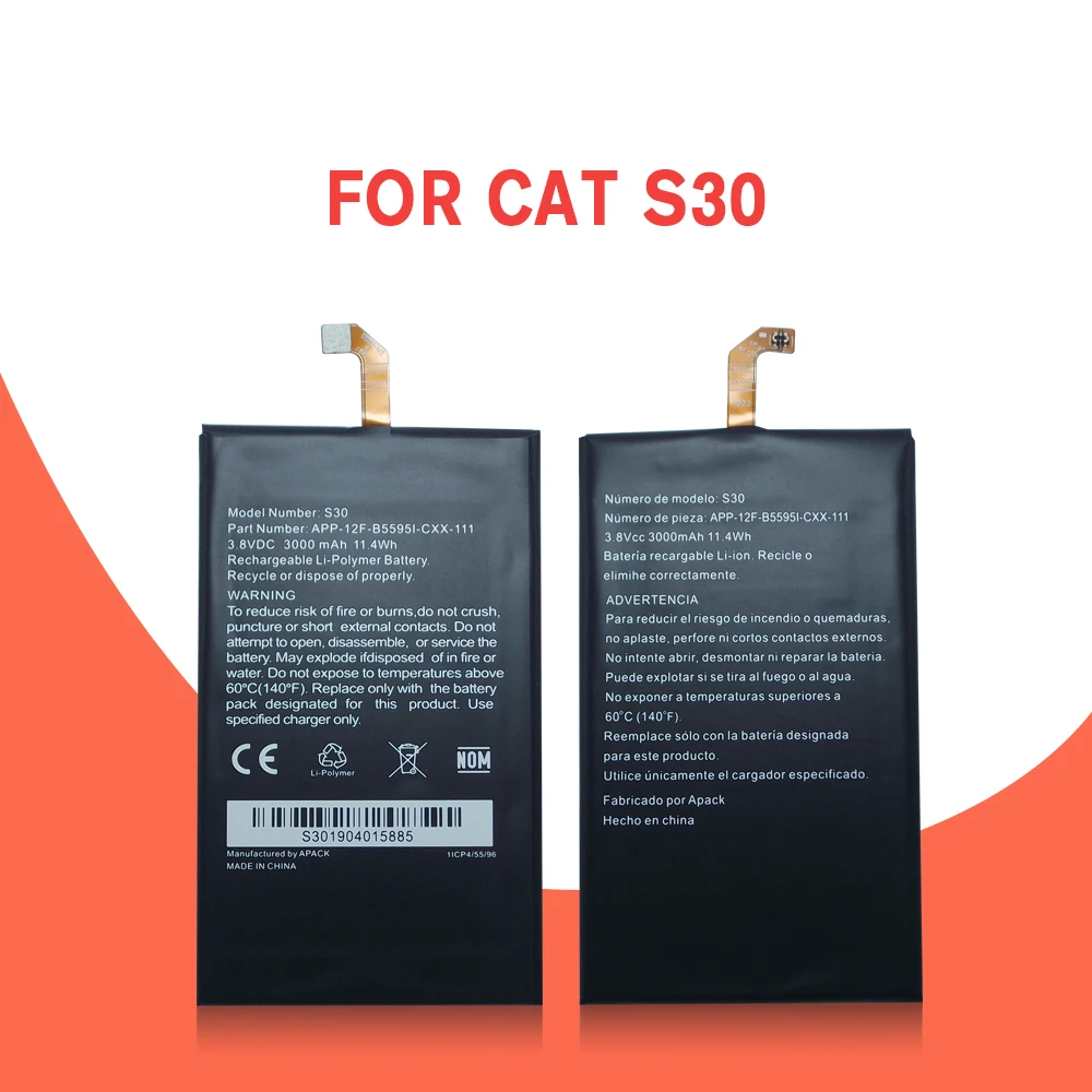 Matmcheady для Caterpillar CAT S30 аккумулятор 3000 мАч APP 12F B5595I CXX 111 батареи мАч|Аккумуляторы