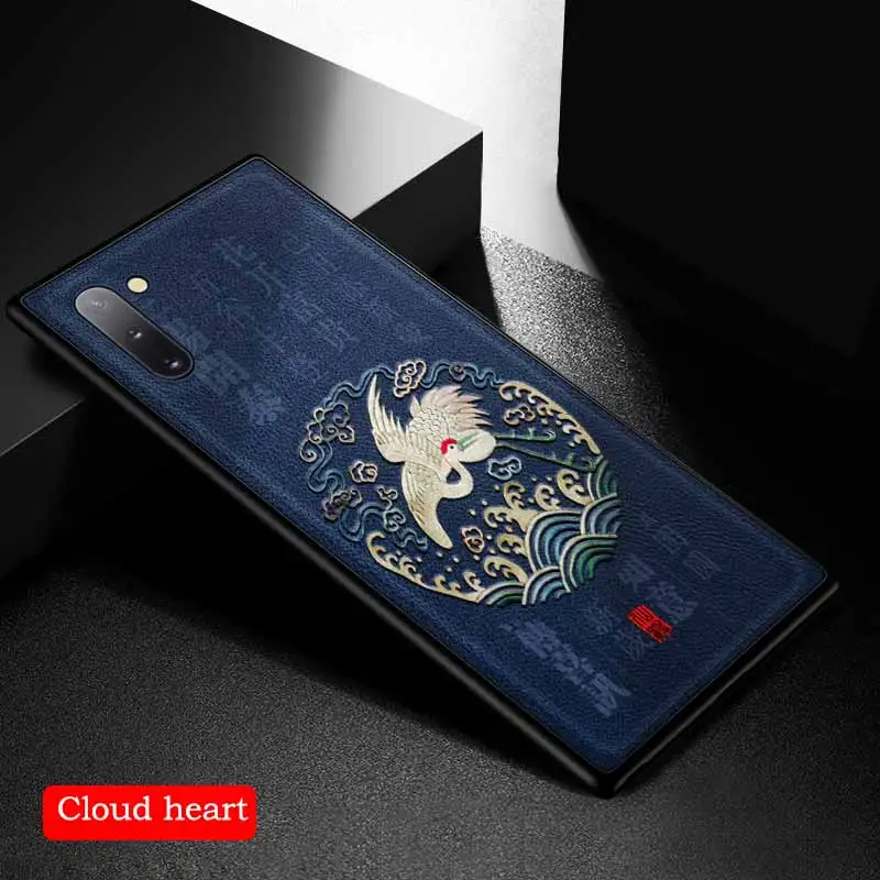 Cloud heart Противоударный тисненная полиуретановая кожа с защитой от отпечатков пальцев Ультратонкий чехол для samsung Galaxy Note 10 Note 10 5G чехол для Galaxy Note 10 5G - Цвет: Cloud heart