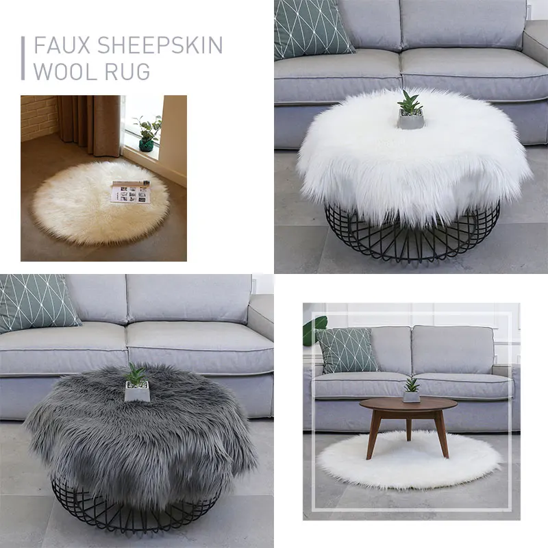 Стул ковер для спальни пол Шерсть ковер теплый роскошный декоративный коврик диван пушистые коврики круглые 90X90 см Разноцветные
