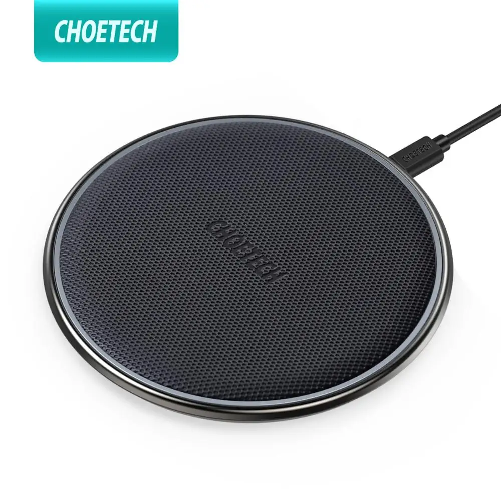 CHOETECH 10 Вт Qi Беспроводное зарядное устройство для iPhone X 8 Plus 7 5 быстрая Беспроводная