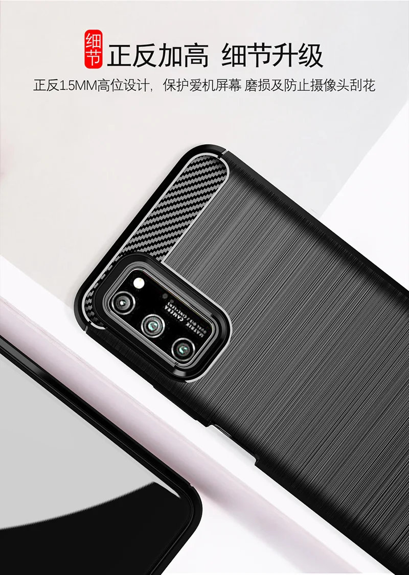 Чехол для huawei Honor V30, матовый Силиконовый чехол из углеродного волокна для huawei Honor V30 Pro