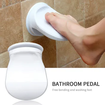 

Shower Footstool plastic White Wall Mounted 1pc Shower Footstool Bathroom Rest Pedestal Footstool Hardware#1