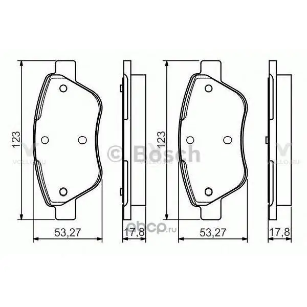 0986495102 BOSCH ДИСКОВЫЕ КОЛОДКИ