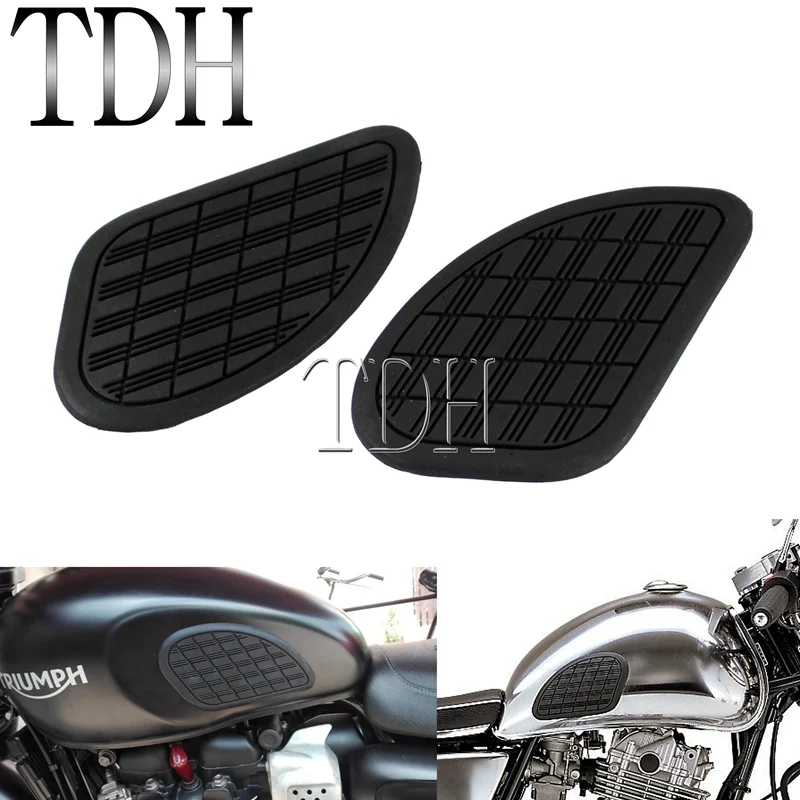 

Cafe Racer Vintage Tank Knee Pad Gas Tank Side Panel Traction Sticker Grip Pad Protector for Triumph Bobber Chopper Scrambler