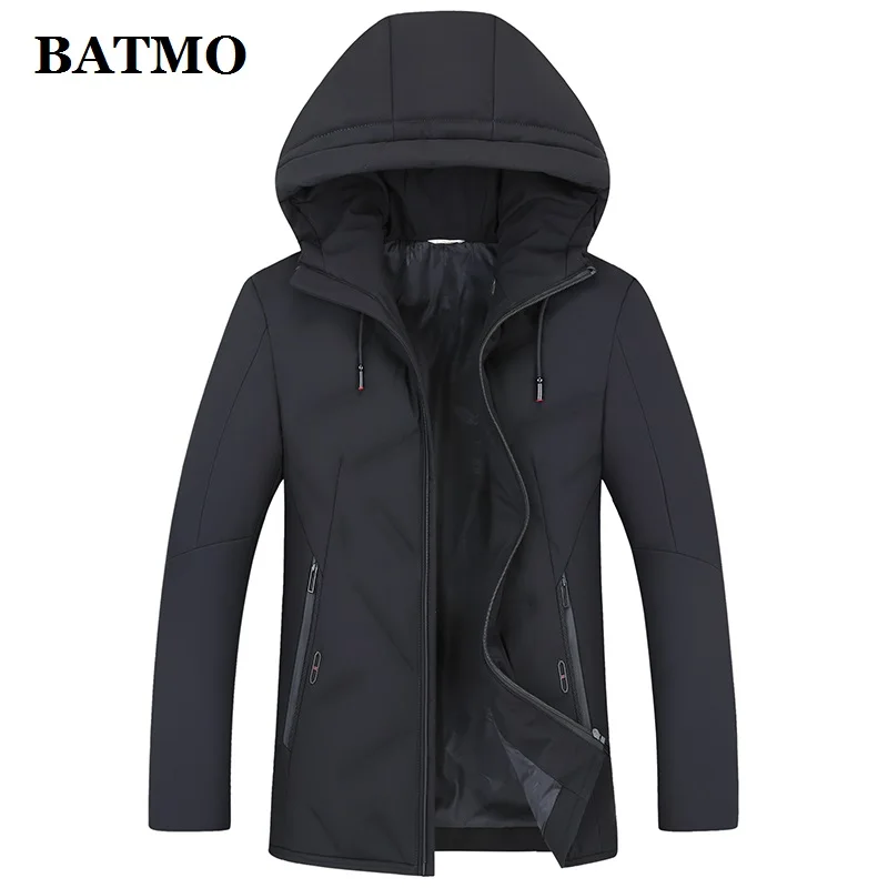 BATMO 80% Белые куртки с капюшоном на утином пуху для мужчин, мужские зимние куртки с капюшоном, пальто с капюшоном для мужчин, 88023