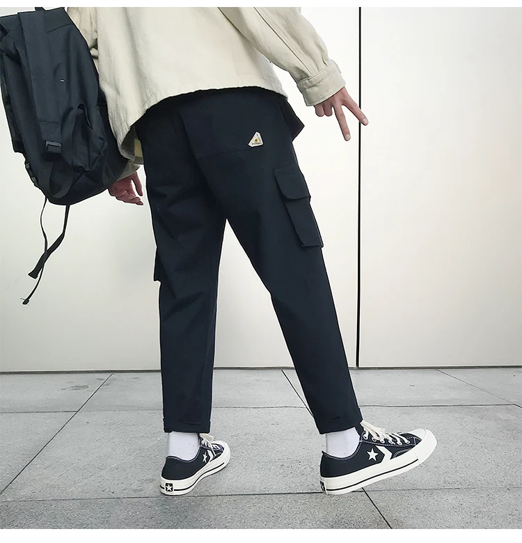 Мужские корейские модные спортивные штаны, зимние комбинезоны, штаны для бега, мужские винтажные брюки-карго в стиле хип-хоп с несколькими карманами, Мужская Уличная тактическая одежда