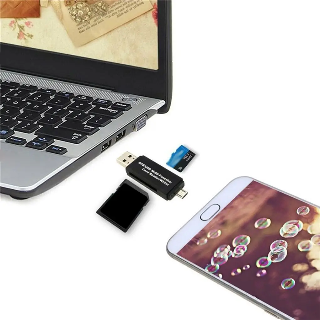 OTG сотовый телефон камера кард-ридер TF SD карта к USB micro USB 2 в 1 адаптер высокоскоростной ABS пластик