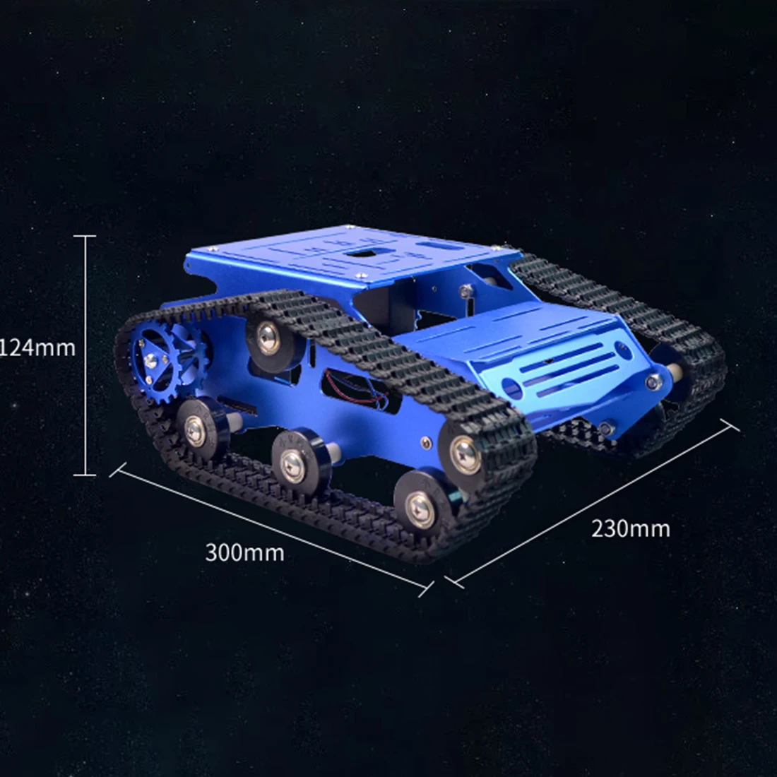 DIY Smart Robot Tank Crawler Chassis Car Frame Kit Model Educational Toy Gift For Child Kid Adult - Blue/Black/Red/Golden/Green