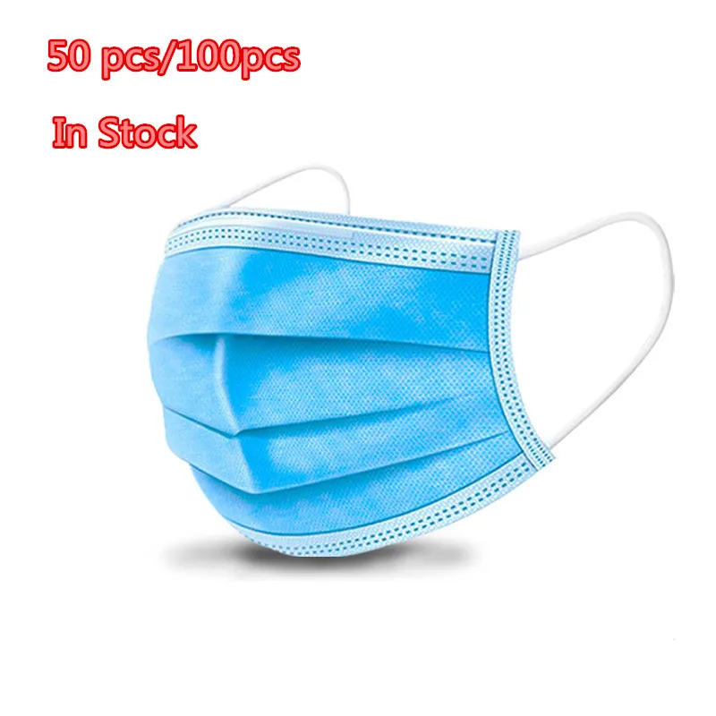 

Disposable Masks 3-layer Non-Woven Masks Anti Virus Dust Mouth Face Mask Protection Soft Protective Mask
