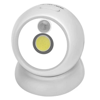 

COB LED PIR Motion Sensor Night Light Battery Operated Emergency Cabinet Corridor Bedroom Lamp white Light