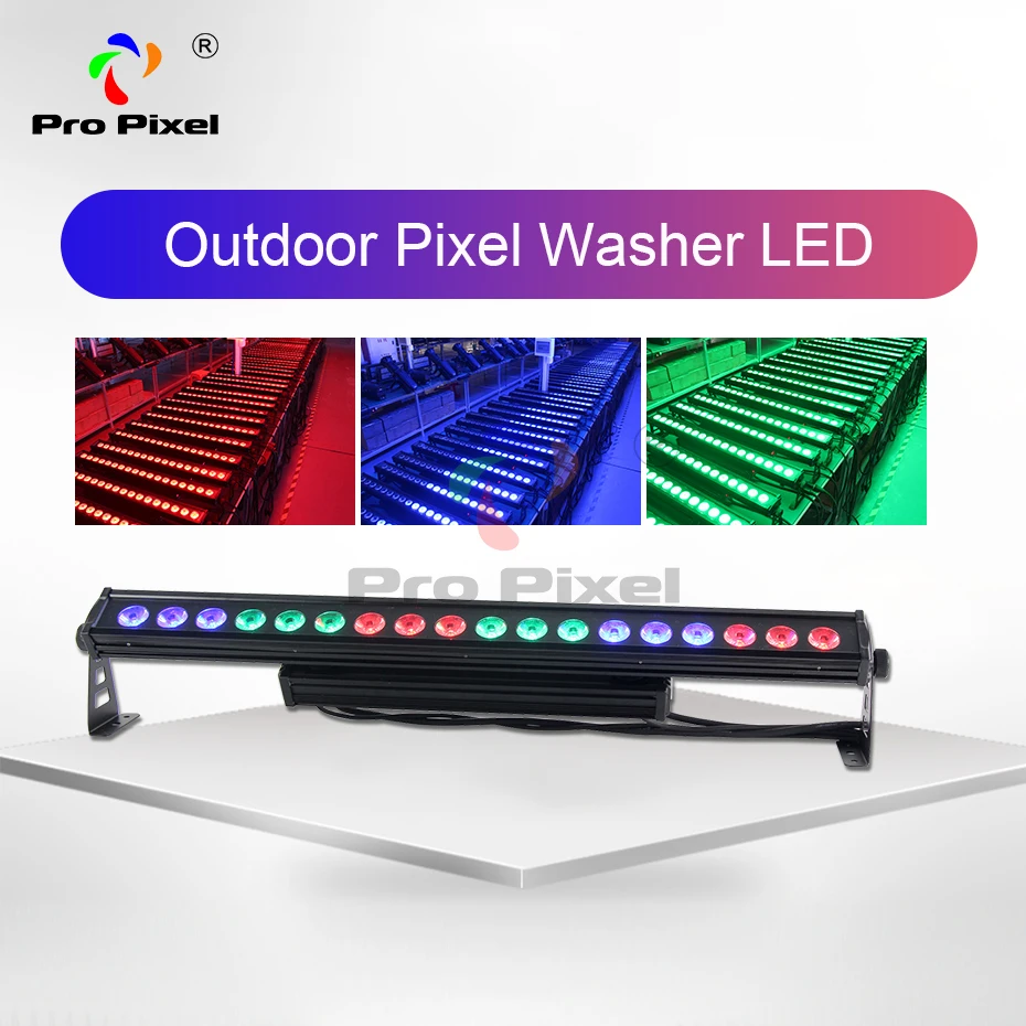 1pcs 18x10w RGBW 4In1 Pixel Outdoor Wall Wash Light for building washer Flood Light DJ Bar Party Stage Decorate Wall light