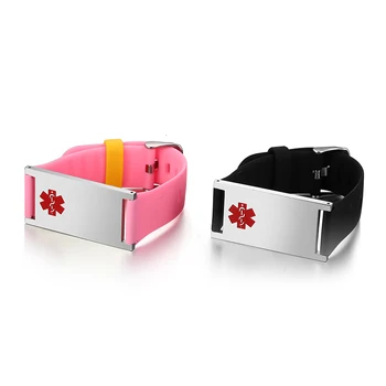 

Custom Kids Stainless Steel Medical Alert Id Bracelets Adjustable Band Parents Gift To Son Daughter Brother Sister