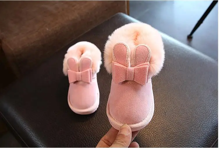 Детские зимние ботинки для маленьких девочек ботинки для девочек зимние плюшевые туфли принцессы детские ботинки брендовые ботинки