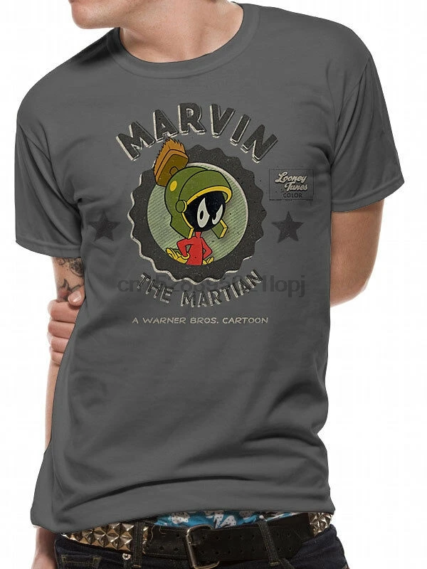 Boys Looney Tunes 3-4 Years T-shirt Marvin the Martian Grey